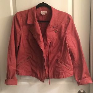 Ann Taylor Loft Burnt Light Orange Cargo Jacket